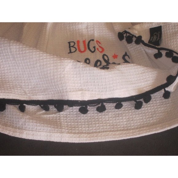 Cynthia Rowely Curious Halloween Embroidered Kitchen HANGING Towel Spider HTF - Picture 4 of 8